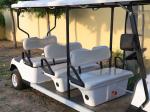Electric Steel Lithium Golf Cart Buggy 30 Mph 3.5KW 60V White Custom