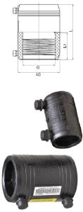 Quality DN315 Polyethylene Electrofusion Coupler For Water Pipe wholesale