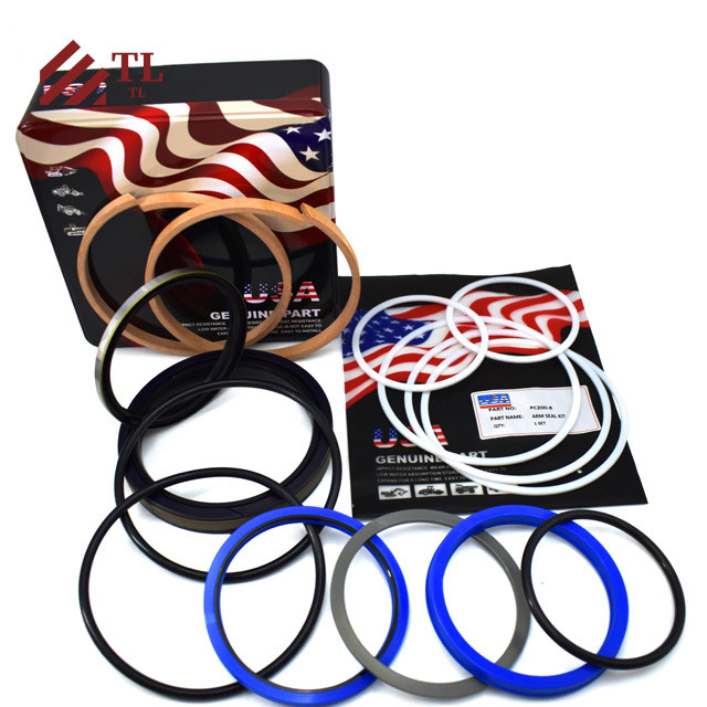 Komatsu PC160LC-7 PC180LC-7 PC200-8 PC200LC-8 PC210-8K PC228US-3E0 Arm Cylinder Seal Kit 707-98-48610