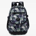 Nylon couple students zipper backpack casual polyester printed breathable wear