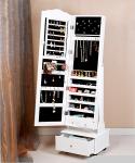 Floor Standing MDF Jewelry Cabinet Display With Wheels