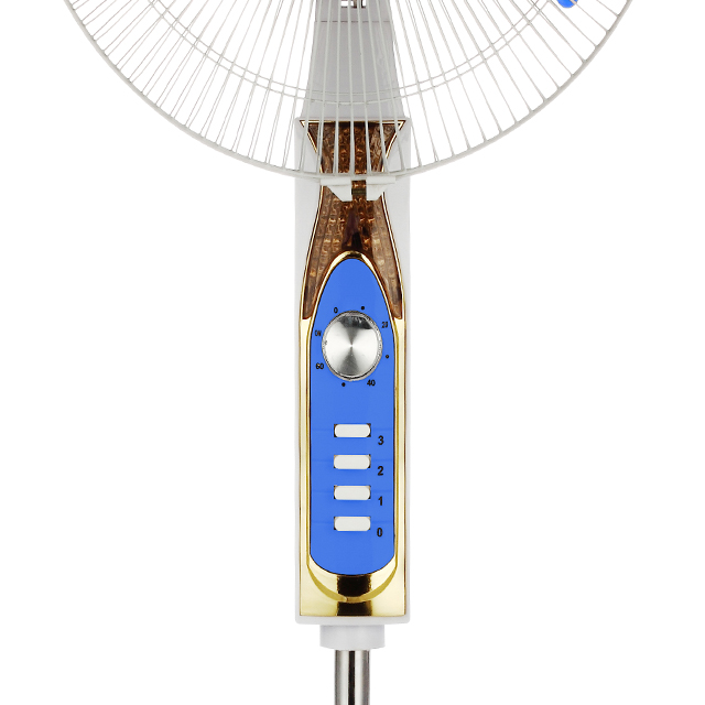 Solar Rechargeable Emergency DC Fans 12V 16 Inch With Timer