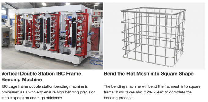 Vertical Double Station IBC Frame Bending Machine In IBC Cage Frame Production Line