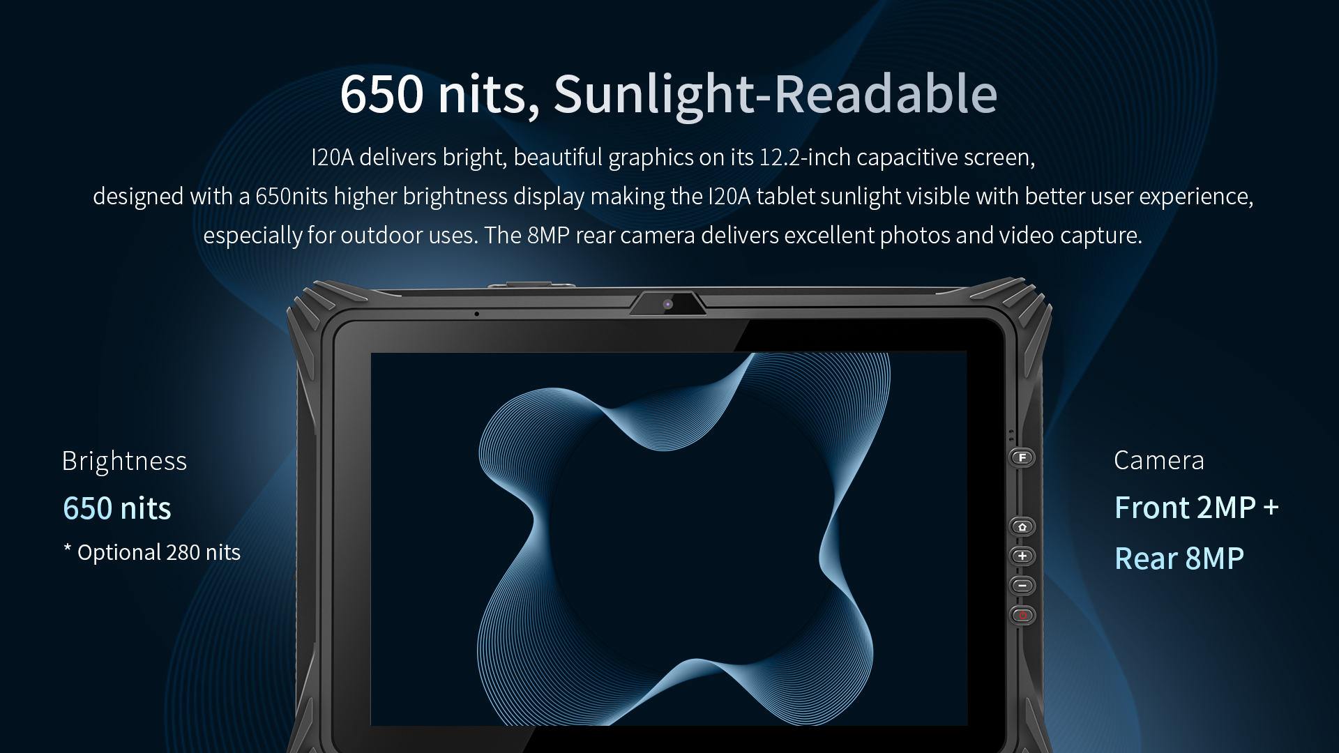 12.2" IPS LCD Rugged Tablets With Waterproof GPS Shockproof Win/Linux OS