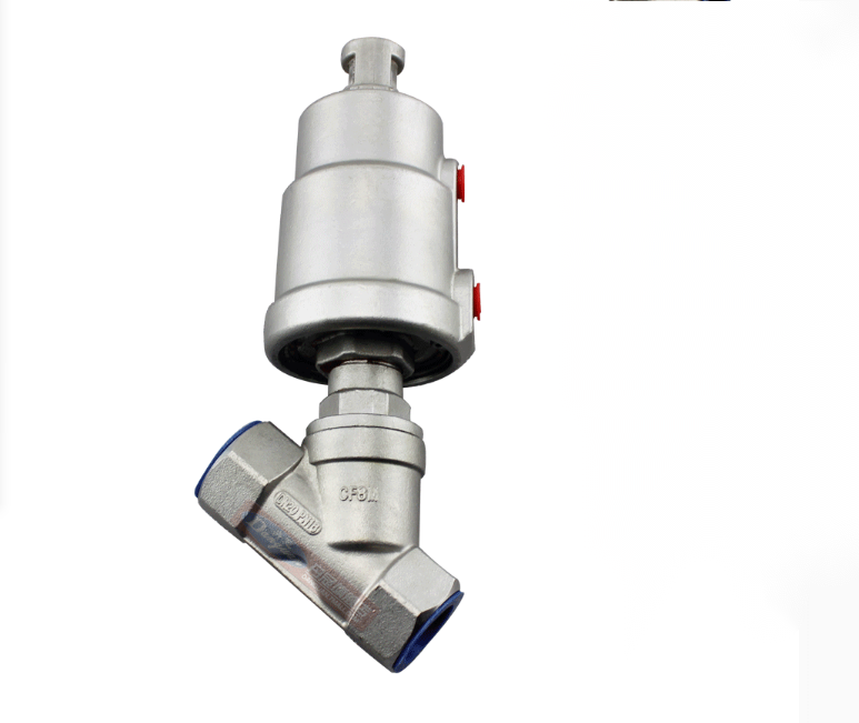 Stainless Steel 304 Y Type Angle Seat Pneumatic Valve for Sanitary Air Control System