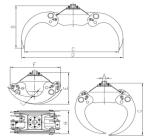 Forestry Rotating Hydraulic Log Grapple For Excavator ZX60 PC40 CAT306