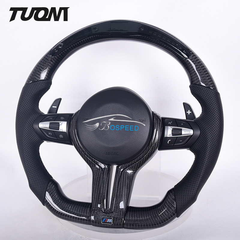 Universal BMW Carbon Fiber Steering Wheel Comfort With LED Display