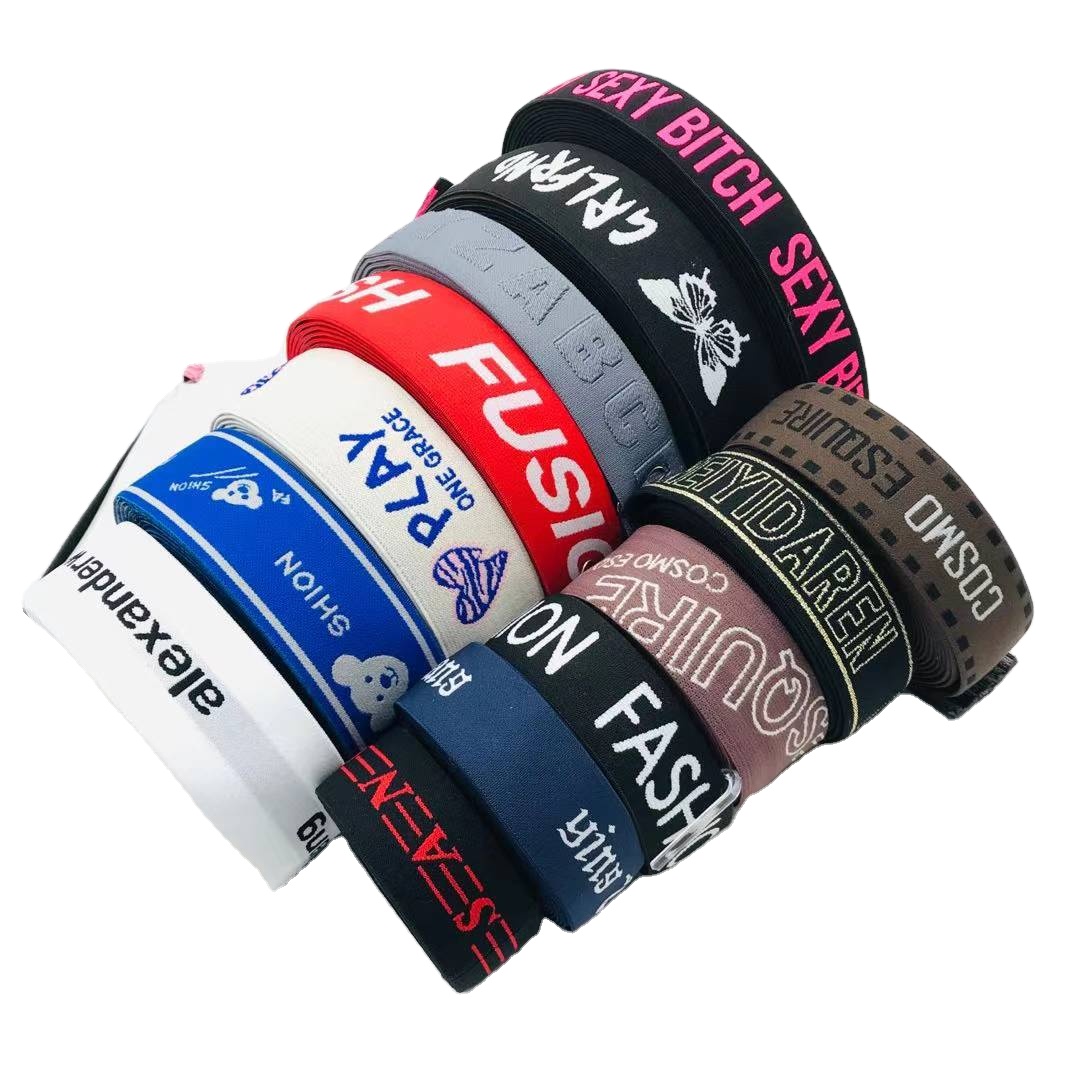 Custom Jacquard Elastic Band Webbing Fashion Elastic Ribbon Casual Dress DIY Sewing Accessories