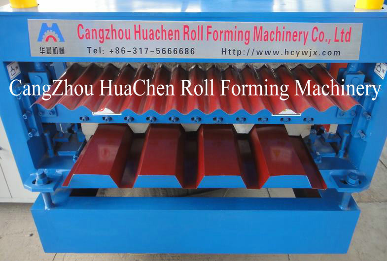 Siemens PLC Control Double Layer Glazed Roll Forming Machine For Roof