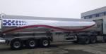 Aluminum 42000L Oil Tank Trailer , Diesel Fuel Tank Trailer With Two Compartment