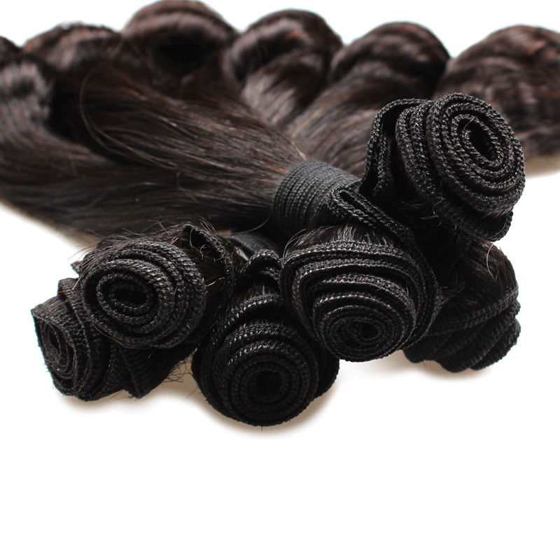 Wholesale Virgin Human Hair Etension Natural Color Indian Hair Bundles