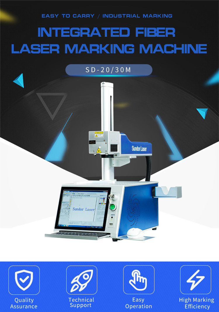 20w 30w Mini Small Raycus Laser Marker Engraver Optical Fiber Engraving Marking Machine For Plastic Logo Pvc Cable Metal
