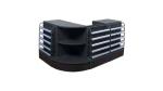 cash counter snack shelf wood gondola shelving wooden display gondola for vine.