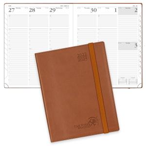 Quality Softcover Weekly Academic Planner 2023 2023 Brown Vegan Leather wholesale