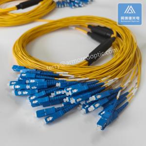 Quality 48F SM Armored Fiber Patch Cable 20M With SC UPC Yellow LSZH 7.0mm wholesale