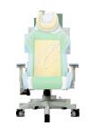 Armrest Green Cream Ergonomic Gaming Chair Metal Frame BIFMA Office Chair