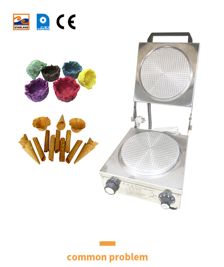 Cone Waffle Oven Equipment , Durable And Safe Aluminum , Template Manual Control Of Time And Temperature .