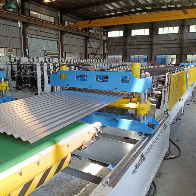 High Speed Double Layer Metal Sheet Roll Forming Machine 16-17 Roller Stations