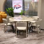 Luxury Furniture Round Dining Tables Marble Top Italian Dinner Table Restaurant