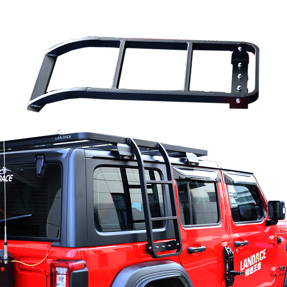 Side Roof Tailgate Ladder for Jeep Wrangler 833X400X261MM Suitable for All Seasons