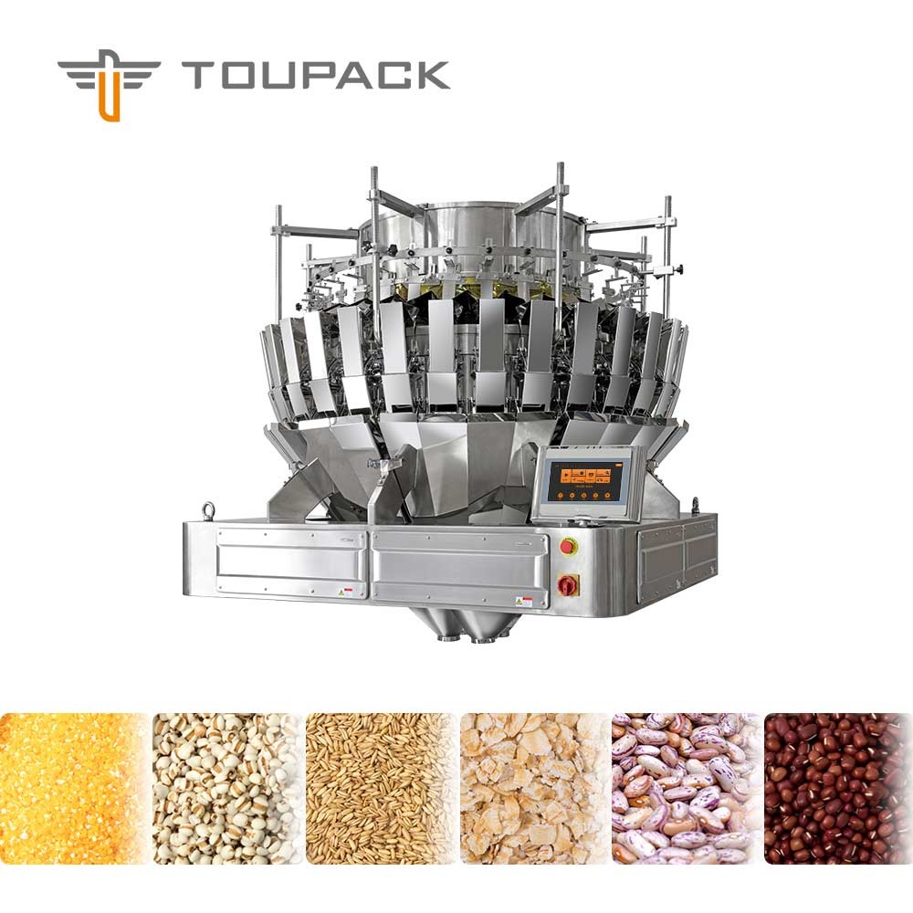 Granules Multihead Weigher 0.8/1.6L Granules Multihead Weigher Multiweight Machine Nuts Plain Plate/ Dimple Palte