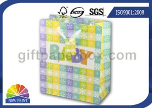 Quality High Grade Paper Gift Wrapping Bags for Baby Showers Packaging with Ribbon Handle wholesale