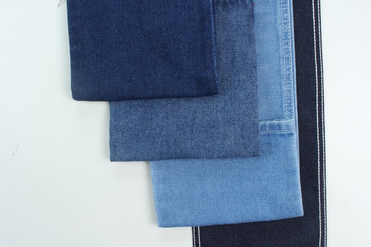 Wholesale 11 Oz 100% Cotton Dark Blue Rigid Denim Jeans Fabric