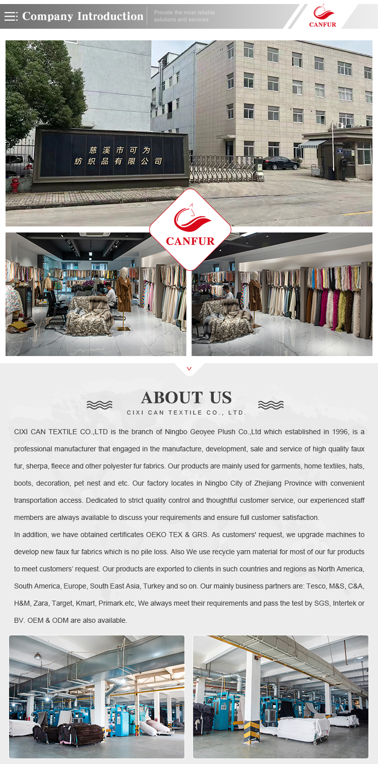Polyester Wind Proof Sherpa Fleece Fabric for Clothing Bags Underwear Garment Jacket