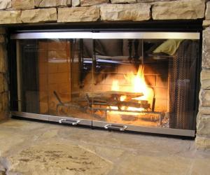 Quality Tempered Glass Panel Fireplace Glass Door wholesale