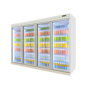 China Beverage Cooler Glass Door Upright Showcase Freezer Supermarket Refrigerator on sale