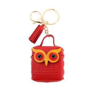 Quality Creative Mini Bag Cute Leather Owl leather Bluetooth Earphone bag wholesale