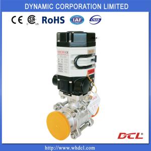 Quality Thread 3 Piece SS304 DN32 Electric Actuated Ball Valve wholesale