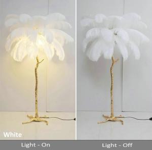 Quality Living Room Novelty Resin Stand 80w Ostrich Feather Lamp wholesale