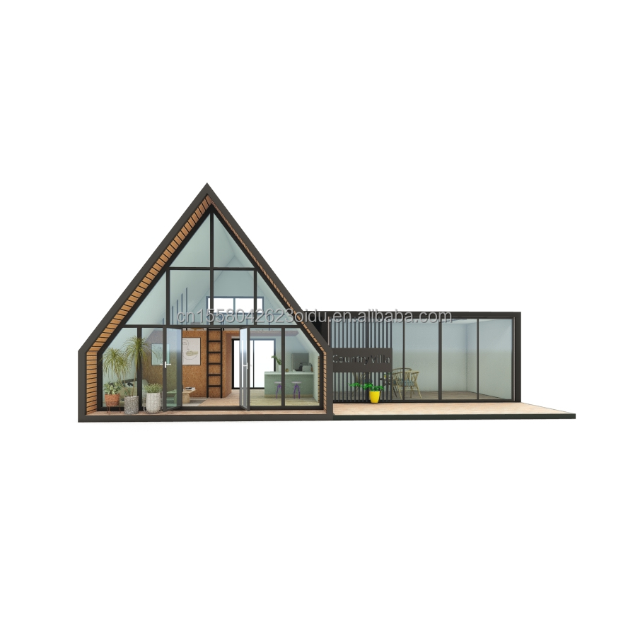 Modern Steel Frame Galvanized Steel Bending 180g Tiny Prefab House for Family Vacations or Hotel