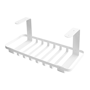 Convenient Hook Type Desk Cable Management Tray Bending Metal Wire Cable Holder Black