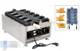 Quality Commercial Baking Equipment 1.6KW Electric Waffle Maker for Fish shaped Waffles 220-240V/50-60HZ wholesale