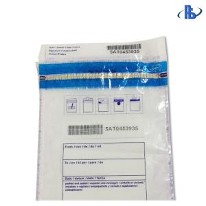 Quality High Security Tamper Evident Bag , Tear Proof PE Bank Coin Bags wholesale