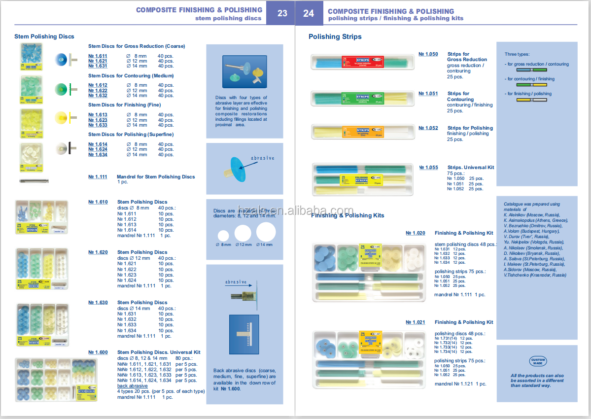Manual Fixing Transparent Wedges Thin and Medium Wedge 2 Types No. 1.810 Kit 40 pcs. TOP BM for Dental Professionals