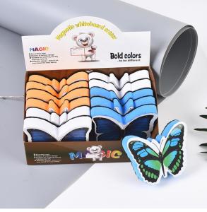 Quality EVA Magnetic Whiteboard Dry Eraser Felt Chalk Eraser Butterfly wholesale