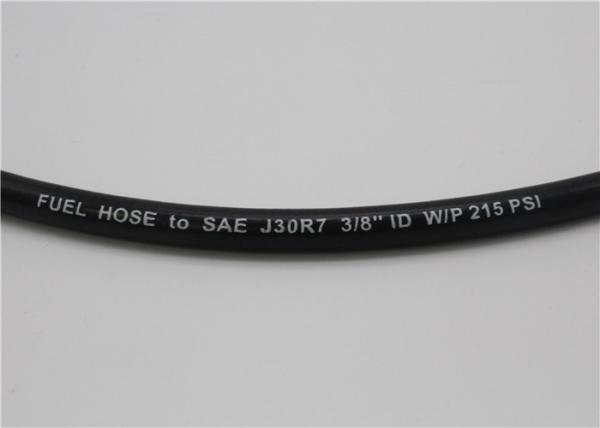 SAE 30R7 Fiber Braided Rubber Fuel Hose , High Temperature Fuel Line for