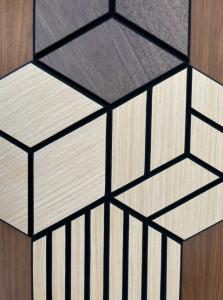 Quality Hexagon Acoustic Wood Slat Panels Sound Absorbing Art Wood Fiber Acoustic Panels wholesale