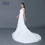 Spaghetti strap sexy low back 5 layers ruffles lace patterns dress ball gown