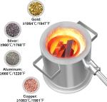 Melting Furnace Kit with Two Crucible Tongs, Crucible, Ingot Mold and Gloves,