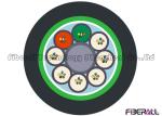 Black Outdoor Armored Fiber Optic Cable , Overhead Fiber Optic Cable 96 Core