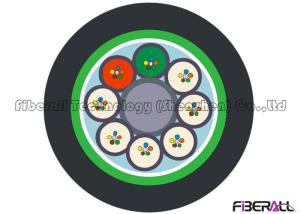 Quality Black Outdoor Armored Fiber Optic Cable , Overhead Fiber Optic Cable 96 Core wholesale