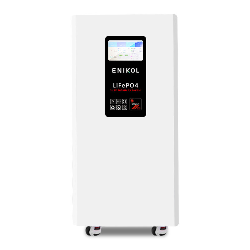 15KW Wall Mounted Floor Standing Home Energy Storage Battery Bank 300AH 51.2V With Wheels