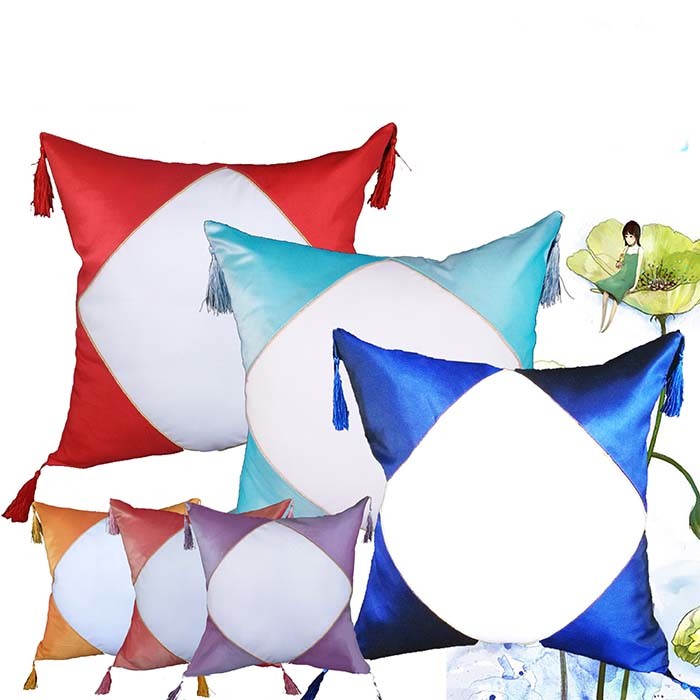 Sublimation Satin Polyester Pillowcase With Ear Of Wheat For Sublimation Photo Printing
