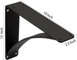 Powder Coated Heavy Duty Steel Shelf Brackets 450LBS Load Capacity Metal