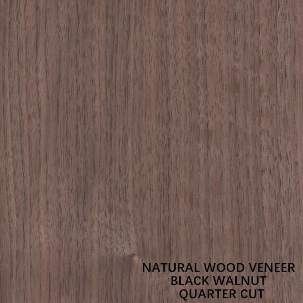 American Natural Walnut Wood Veneer Quarter Cut Straight Grain For High Class