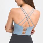 Yoga Women's Strappy Sports Bras Criss Back Workout Padded Wireless Yoga Top